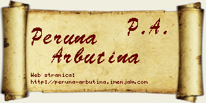 Peruna Arbutina vizit kartica
